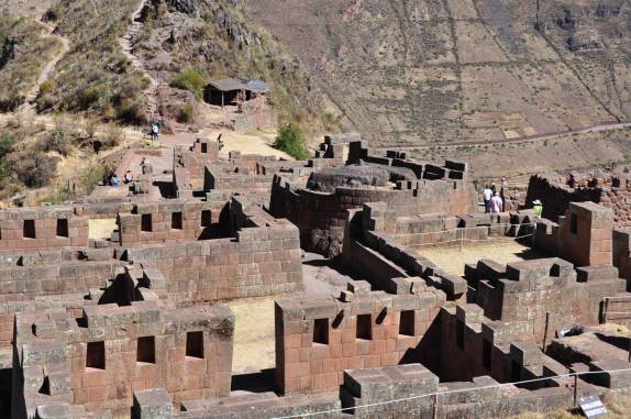 Ruínas da antiga cidade inca de Pisac, no Valle Sagrado, nas proximidades de Cusco, no Peru